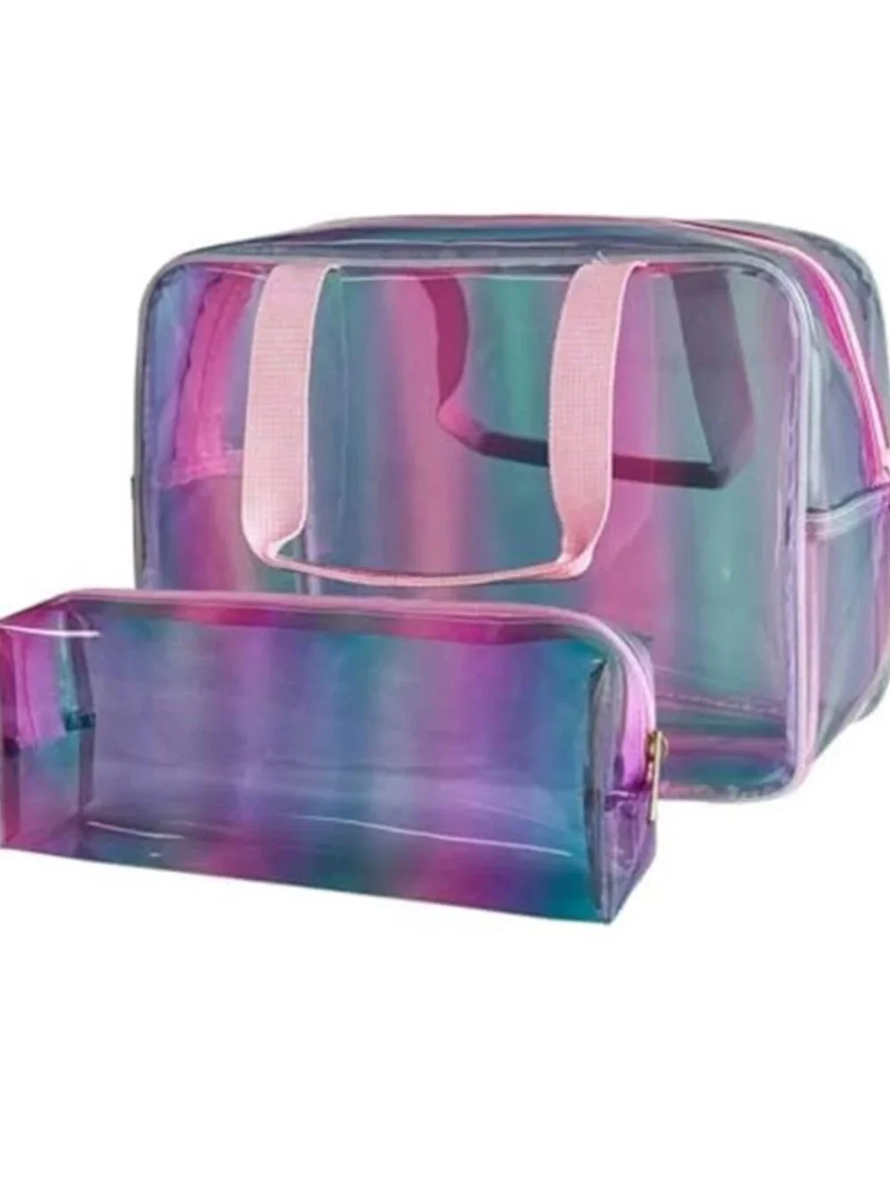 2 Set Waterproof Makeup Bag,11.81 x 5.12 x 8.27 inch 10 x 3.5 x 2inch